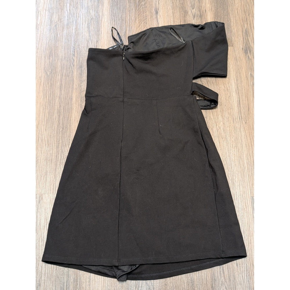 NBD Black Romper Mini‎ Dress Strapless Cutout Party Cocktail Bodycon L